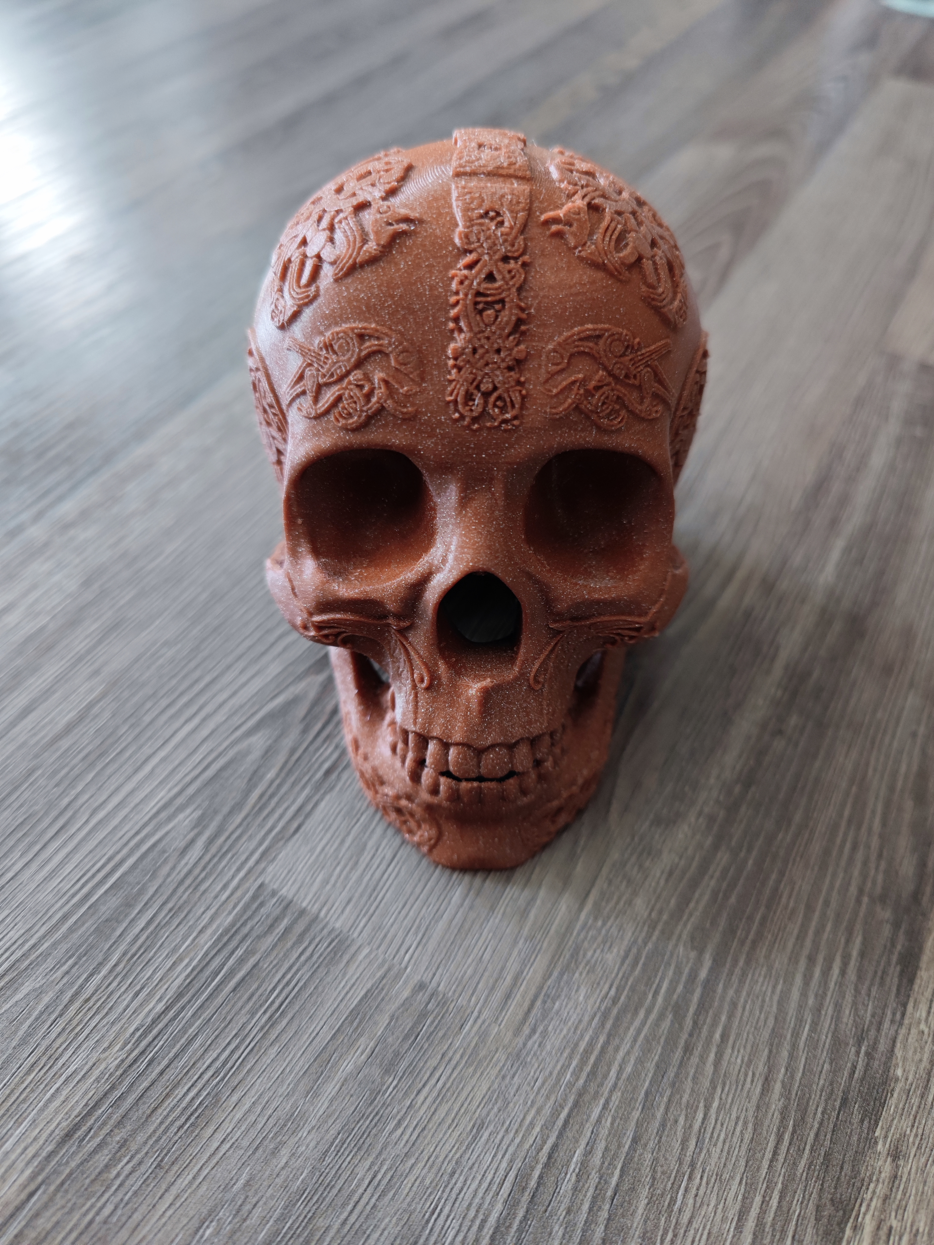 3D-gedruckter Skull mit keltischen Ornamenten