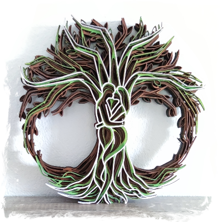 Mehrschichtiges Mandala aus Holz